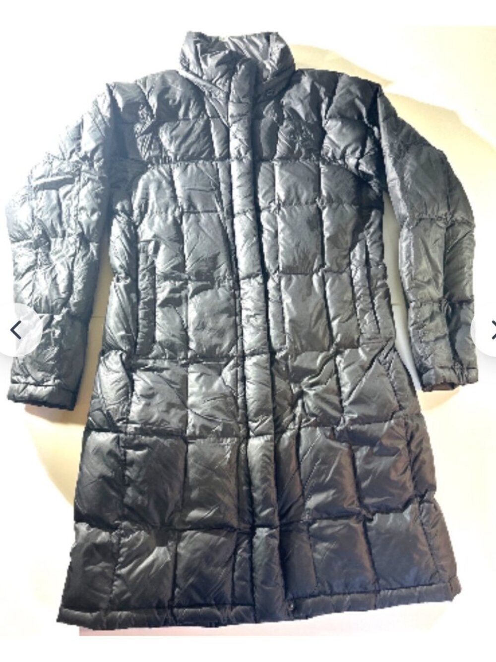 The NorthFace Womens Black Long Puffer Coat S/P Regular Nylon Down Insulation